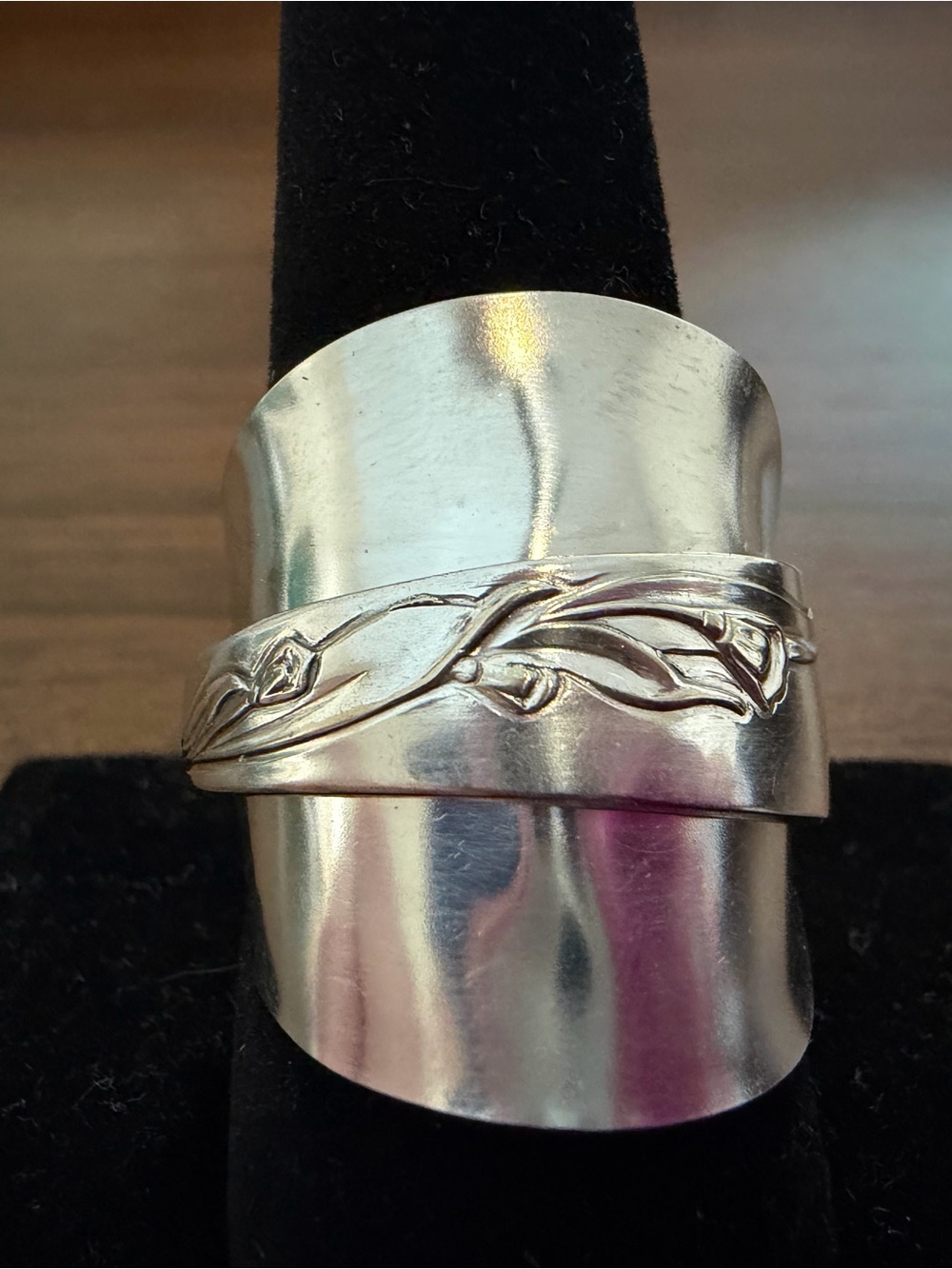 Floral Saddle Spoon Ring